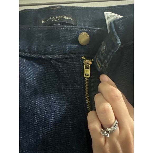 Banana Republic Slim fit Men's‎ Blue denim size 42x32 - Picture 2 of 6